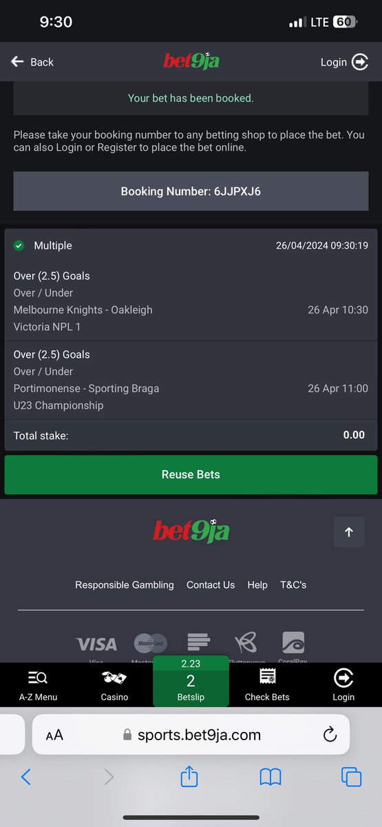 SHARP 2 ODDS ON BET9JA ⚽️🔥 Code ➡️ 6JJPXJ6 Don’t have a bet9ja account?, click on link to register And DEPOSIT 👇👇👇👇 ln.run/cNbrf Get 100% bonus on your first deposit Don’t have a bet9ja account?, click on link to register And Deportations