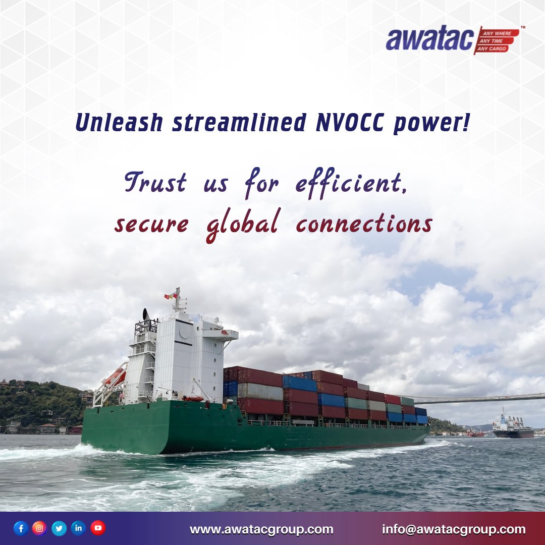 Discover the power of streamlined NVOCC services for your cargo! 🌐✈ 

Our expertise ensures efficient and secure global connections. 

#NVOCC #GlobalLogistics #Efficiency