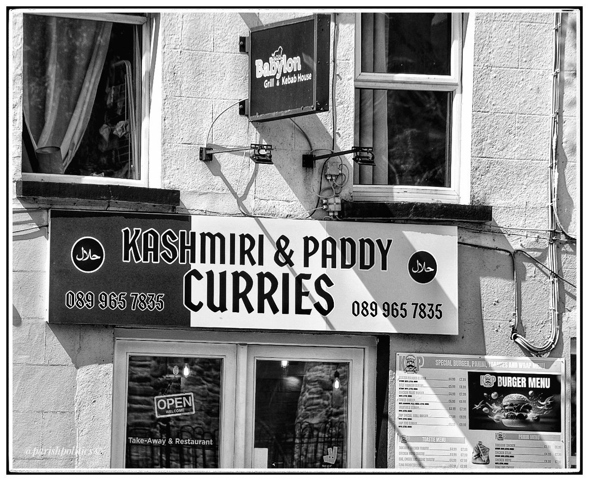 Kashmiri and Paddy curries - food fusion at its finest #Waterford #Ireland #streetphotography #blackandwhitephotography