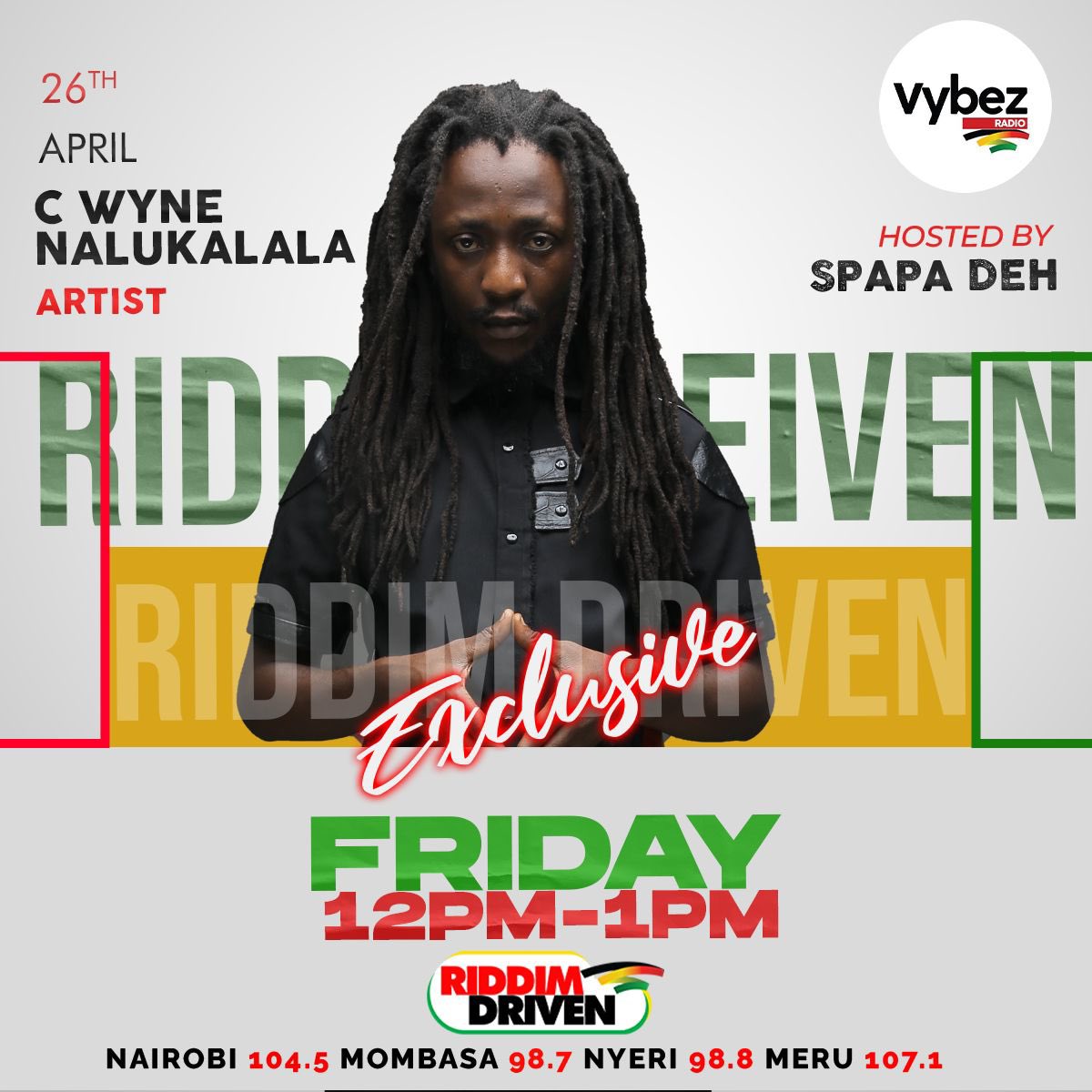 Lock Inn @SpapaDeh hosting the best of the best from 🇺🇬 @cwynenalukalala Sebo 🔥🔥🔥 tune in to #Riddimdrivenshow for more info about Cwyne Nalukalala