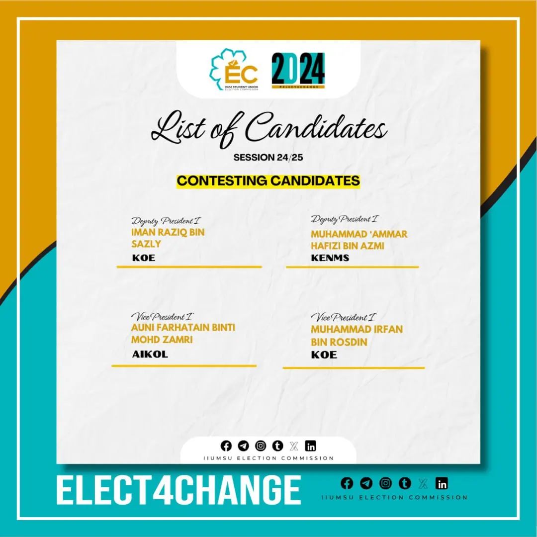 Dear fellow students,

I am Auni Farhatain, thrilled to announce my candidacy for a seat in the IIUM Student Union election! 🗳️ 

As a passionate advocate for positive change and students’ welfare, I am committed to represent your voices and to enhance our university experience.