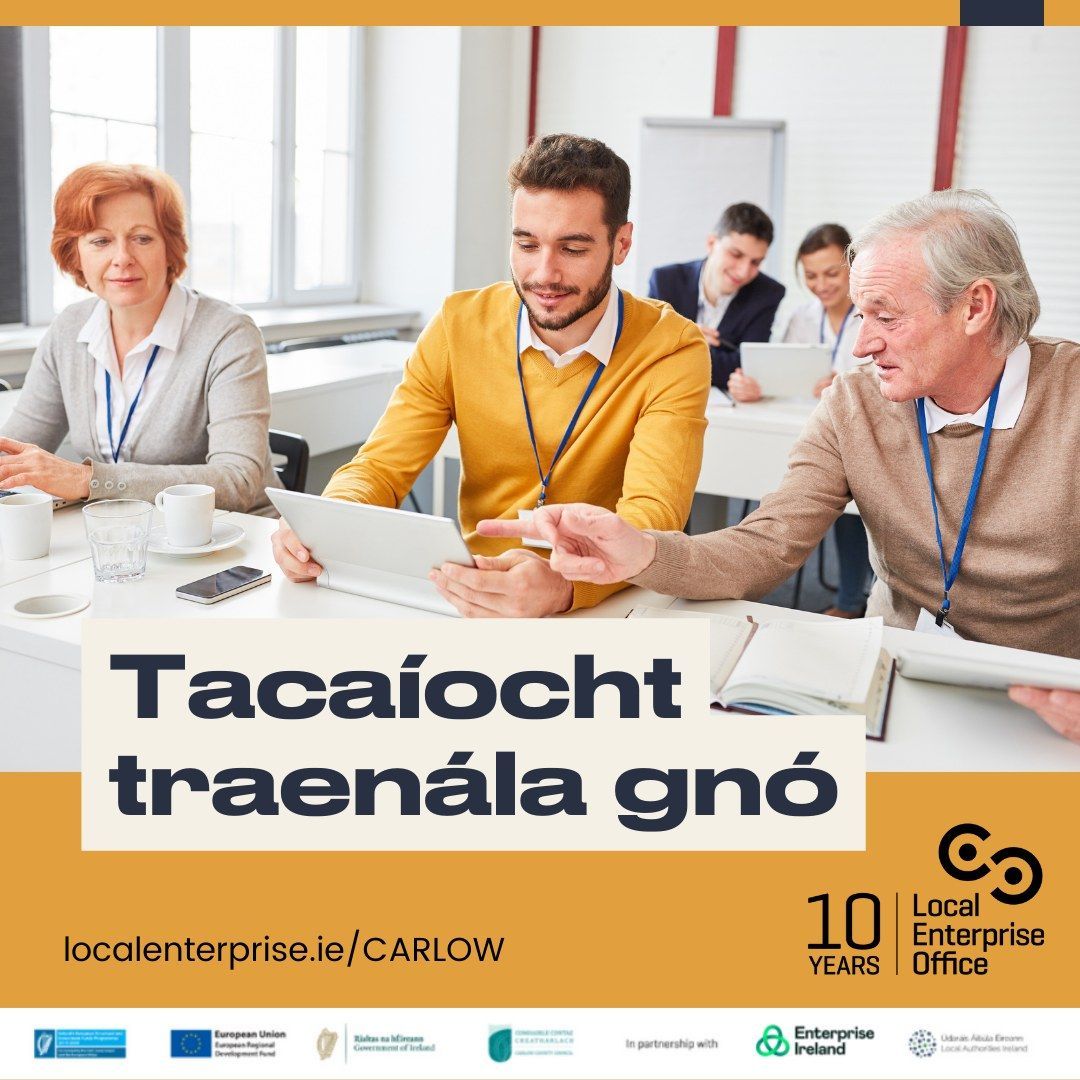 Faigh eolas maidir le chúrsaí traenála gnó atá le teacht i gcontae Ceatharlach ag buff.ly/2qgmIez @carlow_co_co @carlowppn @carlowchamber