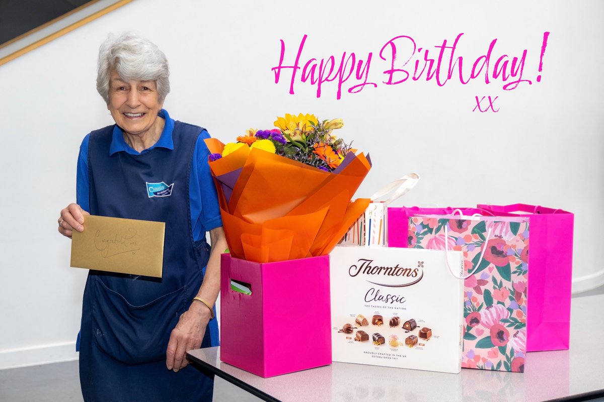It's our amazing cleaner, Lin Tucker's 80th birthday today! Lin has been keeping our place spotless since we opened in 2012 and even before that at our old site. Lin worked at Millbrook School before it became an Oasis, and she's been part of the cleaning crew for over 40 years!
