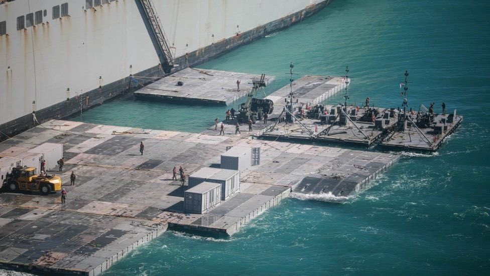 Are you sitting?

The IDF will provide an infantry brigade, navy ships and helicopters to protect the US military forces building the dock in Gaza.