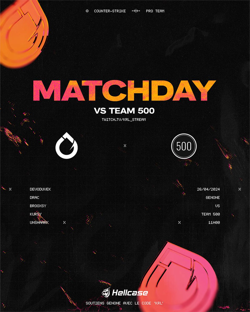 🗓️ MATCHDAY CCT S2 Europe #2 - Play-In BO3 vs @500esports - 11h00 📺 KRL_STREAM | TWITCH