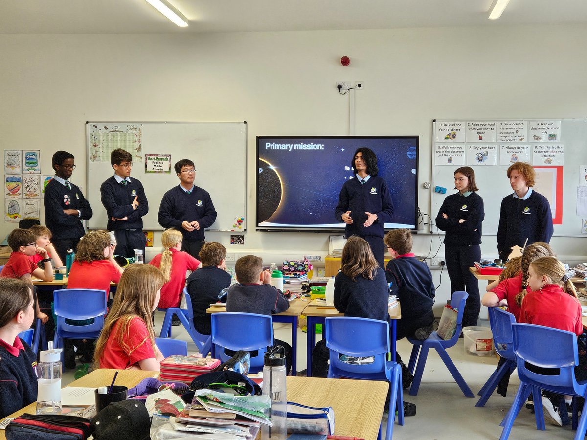 ACC_Physics's tweet photo. Big thanks to Dean Kelly NS and St Ciaran's NS Baylin for giving our CanSat team the opportunity yesterday to present their project to the students ahead of next week's national final. @ccathlone @blackrockcastle @CanSatIreland https://t.co/rOly1z3t2L