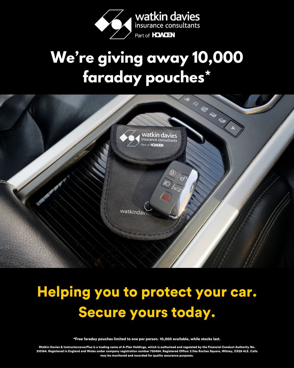Instructorcover's tweet image. FAO: KEYLESS CAR OWNERS 🚘

With car thefts on the rise, stop by our Cardiff, Newport &amp;amp; Ystrad Mynach branches and pick up a free RFID Signal Blocking Key Pouch* 

#cartheft #keylesscars #rfidpouch

*While stocks last. 1 pouch per customer