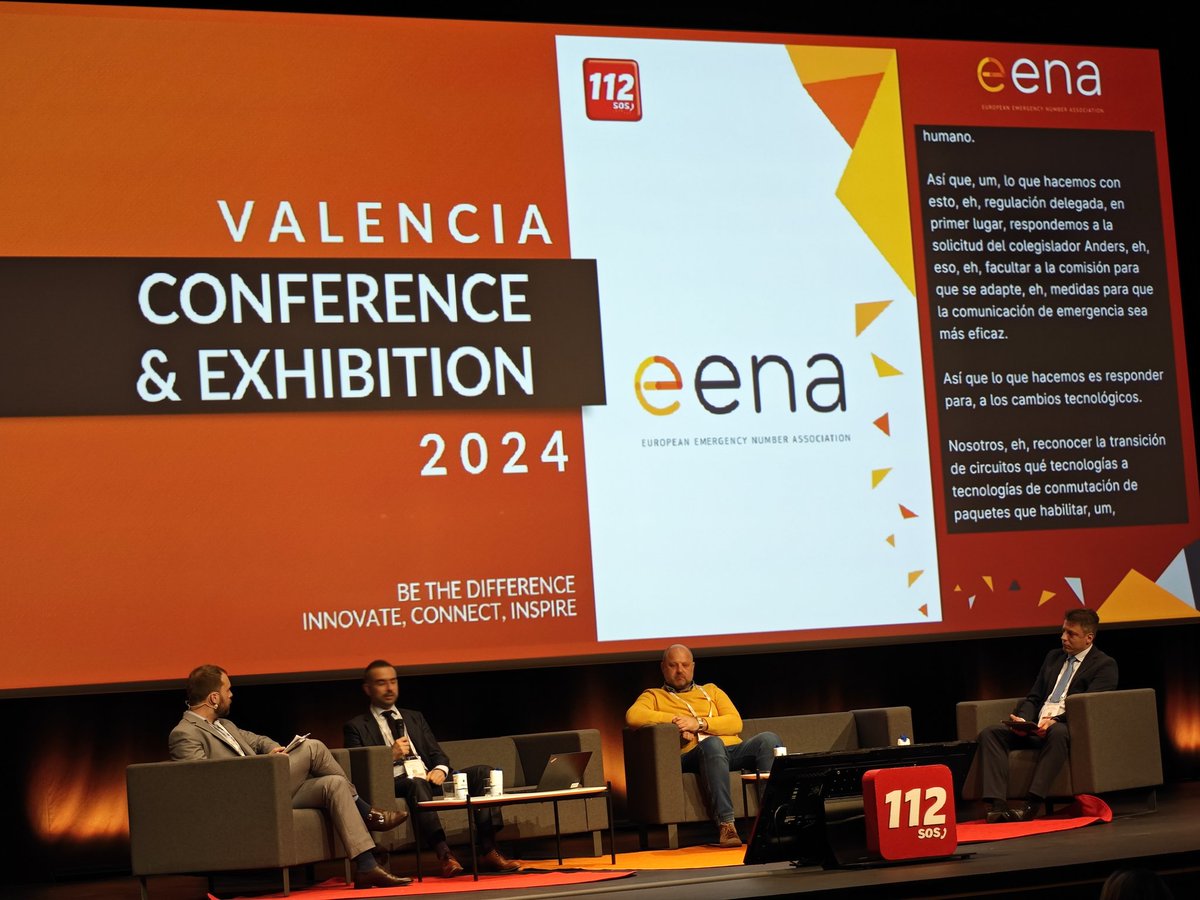 And so we've come to the third and last day of #EENA2024, a great event overall as usual. 
Now listening to a roundtable about how to comply with regulations on #PublicSafety.