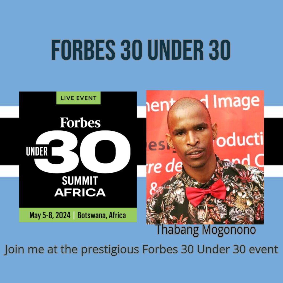 🥁 I'm proud to announce that I have been selected as a delegate amongst thousands to represent my beloved country Botswana and my company #StrataAudioVisuals in my capacity as its founder & C.E.O at the on coming #Forbes30under30
 #StrataAudioVisuals #PushaStrataToStart