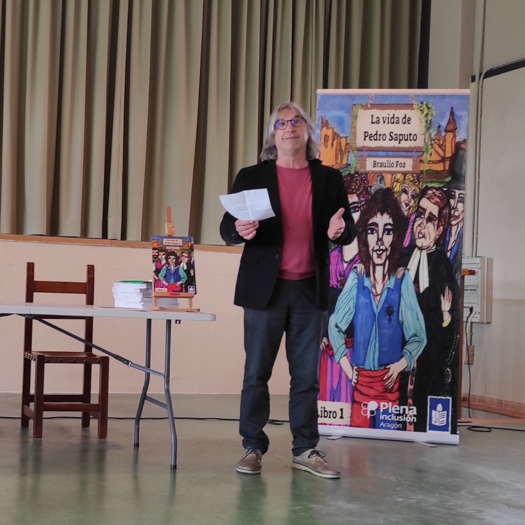 ataditeruel's tweet photo. Fórnoles acogió la presentación del libro 3 de 'La vida de Pedro Saputo' en #lecturafácil, adaptada por @PlenaAragon y validada por personas con discapacidad intelectual usuarias de #Kairós @Valentiaorg @ADISPAZ_LA y #ATADI. Os contamos más aquí: https://t.co/CS4CXlKb6W 1/2 https://t.co/e6iznvMsl3