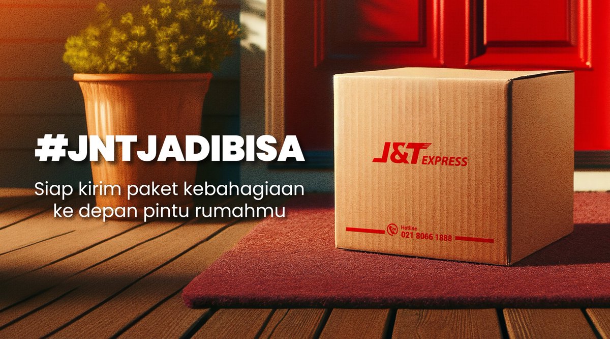 #jntjadibisa kirim seluruh paket kebahagiaan langsung ke depan pintu rumahmu 🚪 Let's make every delivery a journey to success! ❤️📦 #jntexpressid #jntjadibisa #AdaTerusBuatKamu