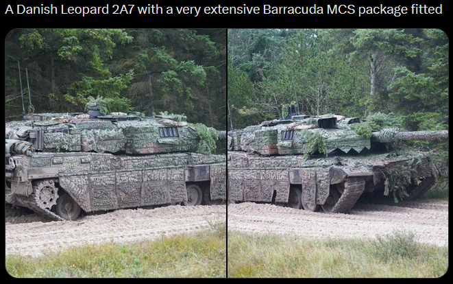 Denmark 🇩🇰 is half the population of Belgium 🇧🇪.

Modern firepower,
with high performance modular IR/stealthing Barracuda add-on camo (these panels can be replaced according to natural habitat and season).

Belgium has NO technically functional Direct Firepower for its forces.