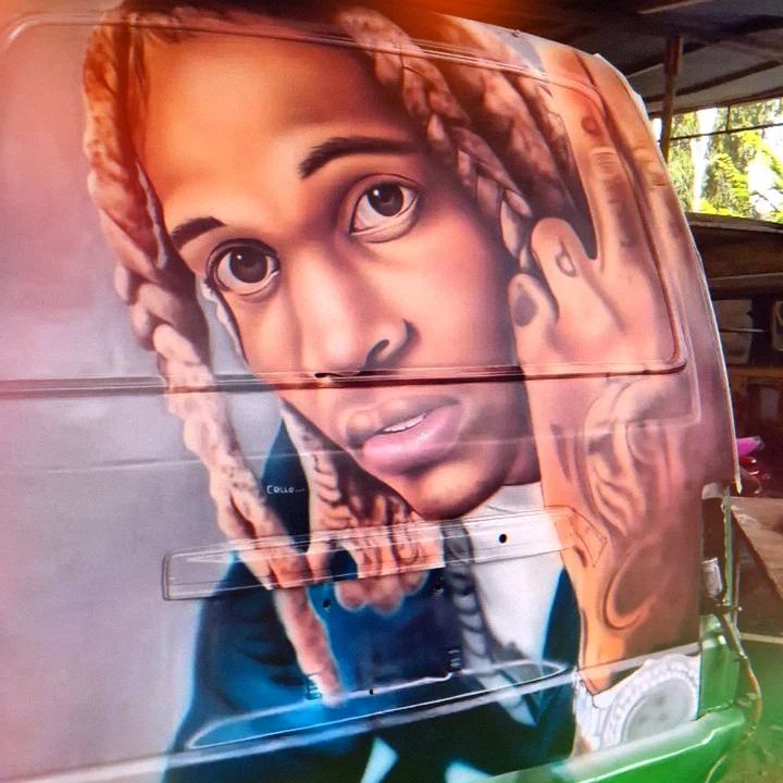 #ArtAttack : Durk @lildurk Airbrush Portrait by @idah_collins For Bookings & Inquiries, Contact; ☎️ (+254) 0727 213 423 (Call/WhatsApp) #MatwanaMatatuCulture by @GraffMatwana #GraffMatwana #Matatu #AgeOfTheCulture #Kenya #LongLiveTheMatatuCulture