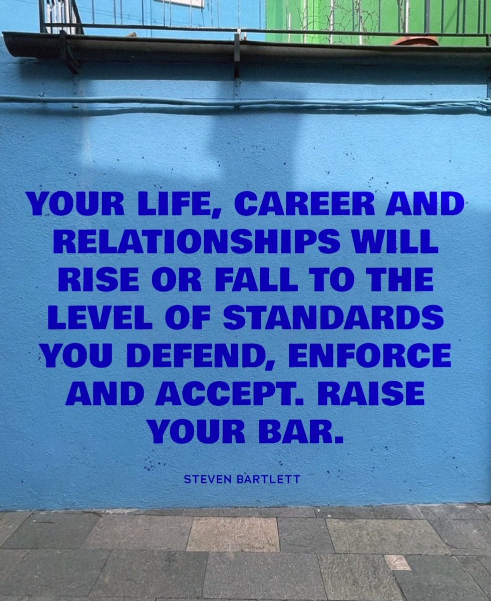 Raise your bar 👏👏 Set boundaries that align with the life you want and the energy you deserve, always!