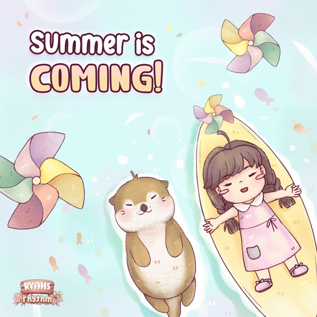 RyahsRhythm's tweet photo. 🏖️🌞 Get ready to soak up the sun #summerIscoming! 🎏 Float into the season with ease and excitement just like Ryah and her adorable otter pal. 😎🌊 What's your favorite summer activity? #SummerFun #OtterlyExcited #BeachDaysAhead #ryahsrhythm #SummerCountdown https://t.co/aW9xltmWkU