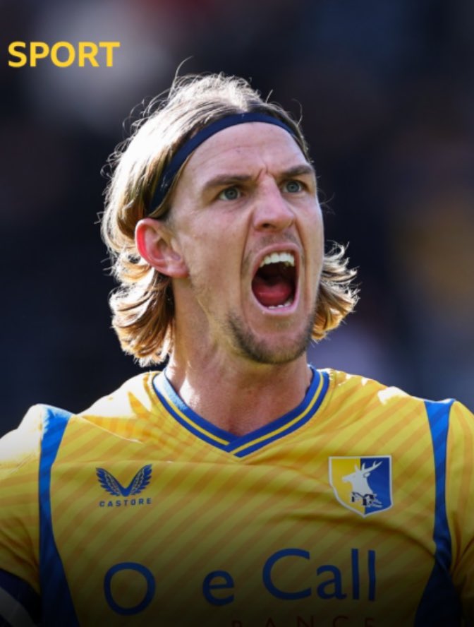 CheapPanini's tweet photo. Mansfield Town, good morning. We’re going to spend today drawing your promotion-winners. It won’t be good. This attempt at Aden Flint should act as a warning. Apologies in advance. 🧵 

RTs appreciated 💛💙 https://t.co/qVFlQFfsMy