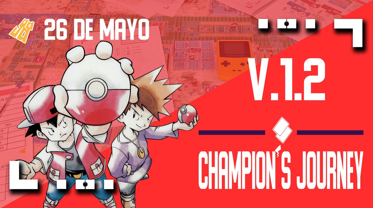 Champ_Journey's tweet photo. ✂️26 DE MAYO✂️

En 1 mes llega la v.1.2 de Pokémon: Champion's Journey. ✨

Nuevos Modos de Juego y nuevas fichas de personaje. ✂️

Ponemos el broche de oro final a Kanto y seguiremos con los retos mensuales y posibles arreglos hasta Diciembre. ✨

¡ATENTOS AL FUTURO! 🏯 https://t.co/05IfVGtmkx