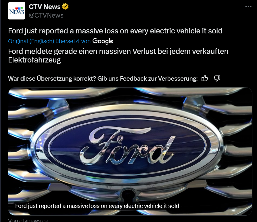 Hä? Das ist doch die Zukunft, oder?

#Ford #Elektroautos #Elektroauto