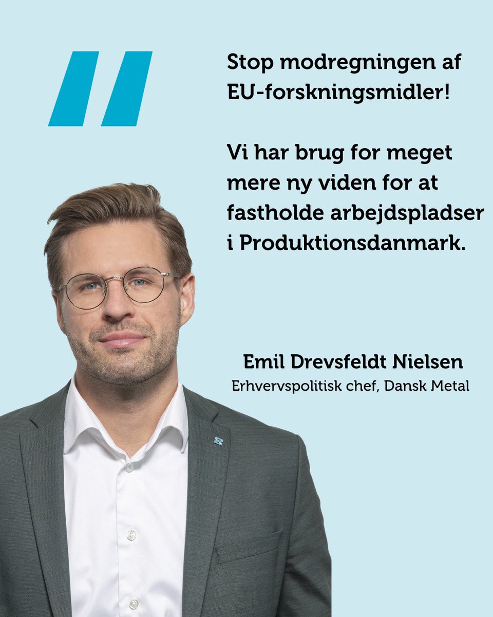 Dansk Metal (@danskmetal) on Twitter photo 1 kr. ind = 1 kr. ud: Hver gang danske forskere får forskningsmidler fra EU, bliver beløbet modregnet i den danske stats forskningsbudget 🤯 Det skal stoppes, siger <a href="/EmilDrevsfeldt/">Emil Drevsfeldt Nielsen</a> – læs mere her: altinget.dk/forskning/arti… 1 kr. ind = 1 kr. ud: Hver gang danske forskere får forskningsmidler fra EU, bliver beløbet modregnet i den danske stats forskningsbudget 🤯 Det skal stoppes, siger <a href="/EmilDrevsfeldt/">Emil Drevsfeldt Nielsen</a> – læs mere her: altinget.dk/forskning/arti…
