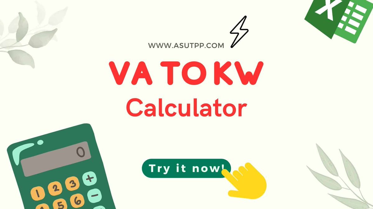 VA to kW Calculator - asutpp.com/va-to-kw-calcu…

#electricalengineering #electricalinstallation #electrical #electrician