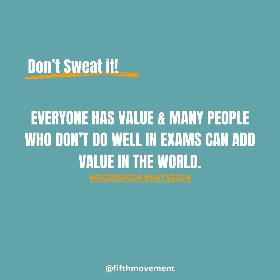 With #GCSES & #SATS around the corner, it's important to remind yourself that doing the best you can, is all that matters. You are not defined by a result on an exam paper! 💛

#examseason #gcse2024 #sats2024