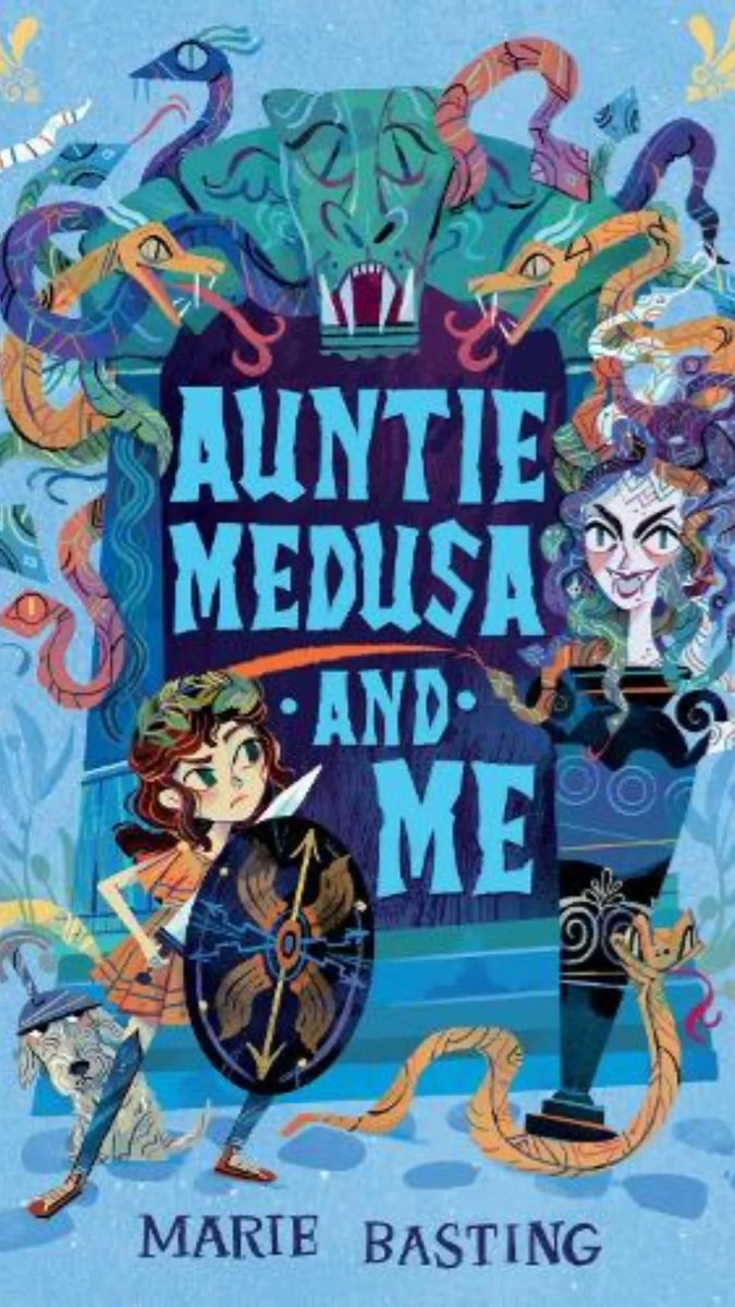 Oh go on, seen as you asked, here's the cover again. The book is crammed full of Greco-Roman myth, served up with a humorous twist and a bit of Duran Duran. Cover illustration by the fantastic @flaviasorr #AuntieMedusaAndMe