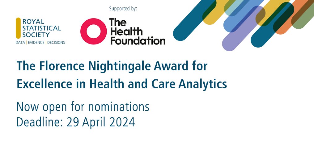 📣UK healthcare practitioners you have until Monday to apply for our Florence Nightingale Award 📣 Awarded in partnership with @HealthFd, celebrating those working in data analytics who have delivered innovative improvements for the healthcare system 🗳️rss.org.uk/training-event…