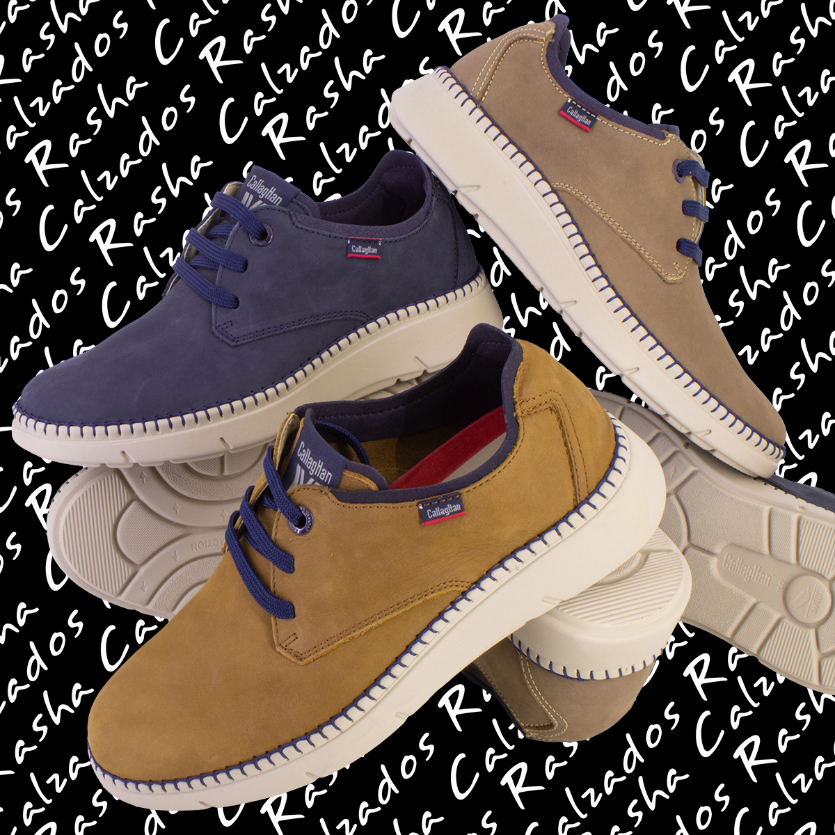 Tres colores y la máxima comodidad en un #blucher para caballero muy ligero.

💻#TiendaOnline :
CalzadosRasha.com

#CalzadosRasha #RashaShoes #Rasha #HechosEnEspaña #MadeInSpain #ShoesSpain #RashaZapaterias #CalzadoEspañol #Callaghan