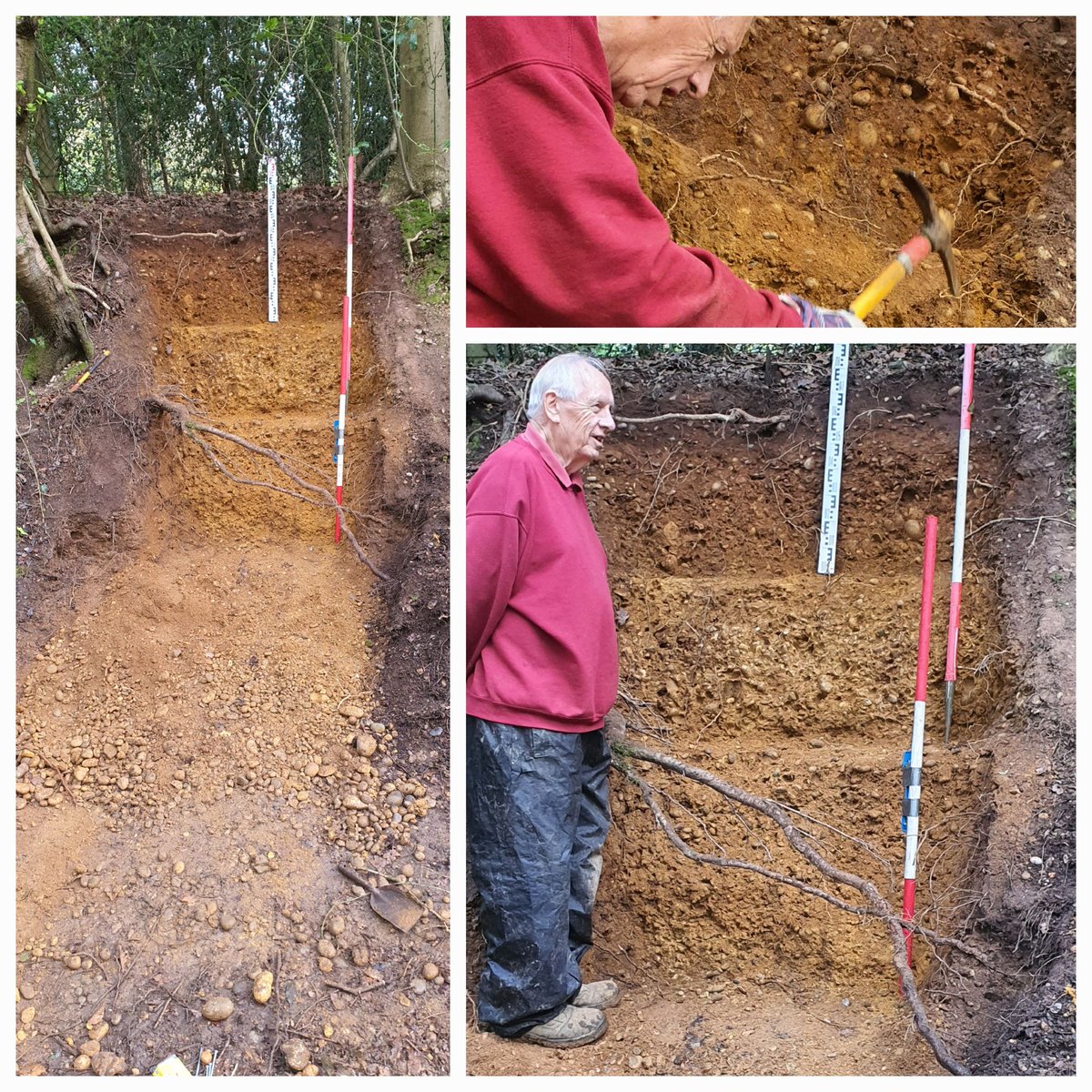 Dr Peter Allen, you have created a masterpiece 👏 and found some bedding structure in the deposit. Horrible bedding, but more than we hoped for! Amazing work for our #StanmoreGravelProject and excellent training for #CitizenScience @NHM_London @BritGeoSurvey