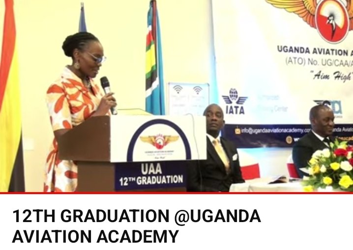 The CEO Of @UG_Airlines, Jenifer  Bamuturaki has promised to sign an MOU with Uganda Aviation Academy. According to Jenifer, this will create a good working relationship in the Aviation business. 
#FreemanNewsUG.
#UAA12thGrad