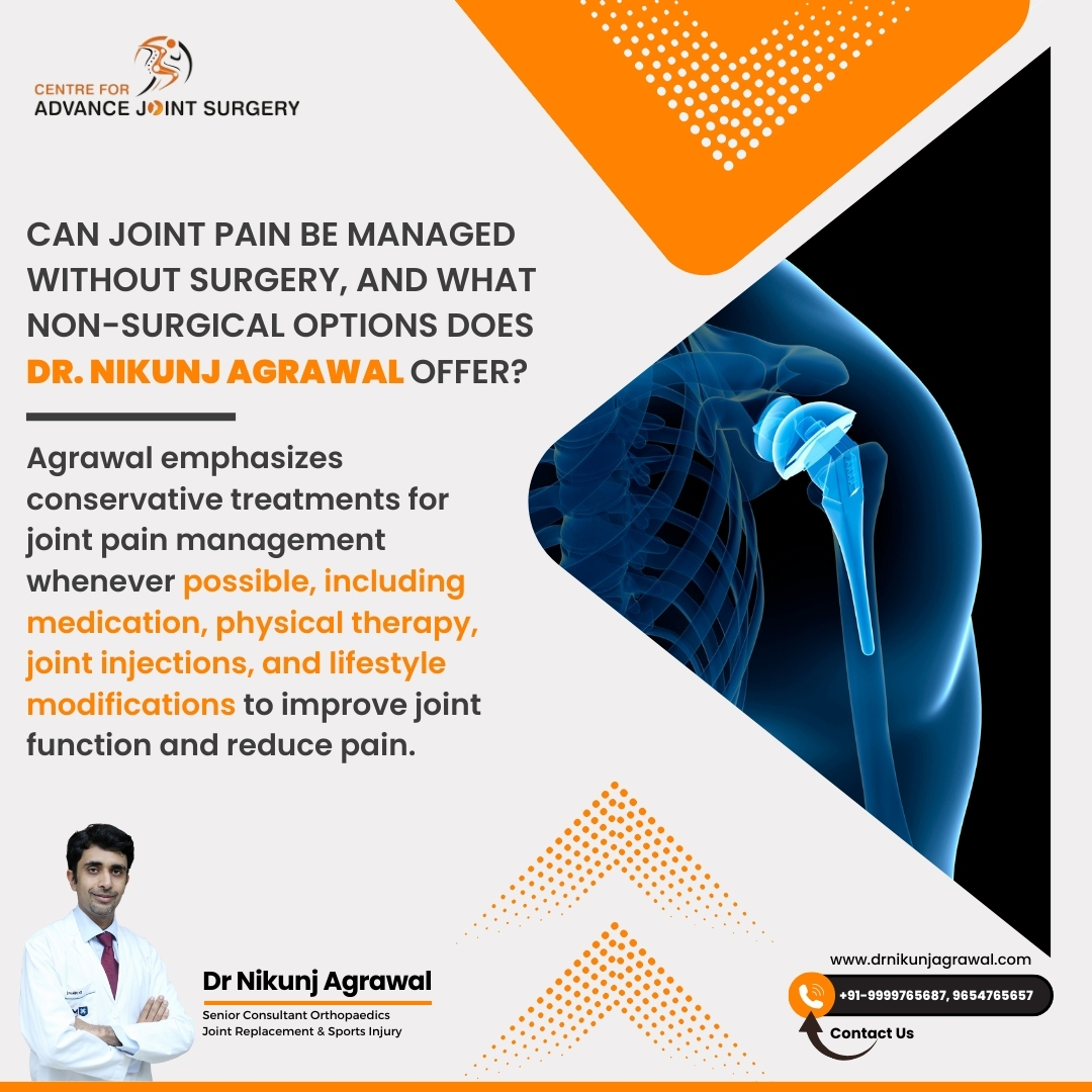 including medication, physical therapy, joint injections, and lifestyle modifications to improve joint function and reduce pain.

#health #HealthyJoints #OrthopedicCare #OrthopedicExcellence #OrthopedicSurgery #kneereplacement #SportsWellness #Orthopaedic #jointreplacementsurgery