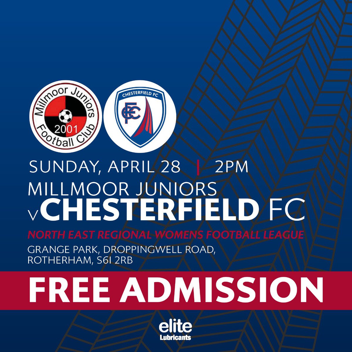 We’re back and ready to go this Sunday! 🆚Millmoor Juniors 🗓️28/04/24 ⏰2PM 🏟️Grange Park, Droppingwell Road 📍S61 2RB 💷 Free Admission We welcome all support💙 #Spireites @ChesterfieldFC