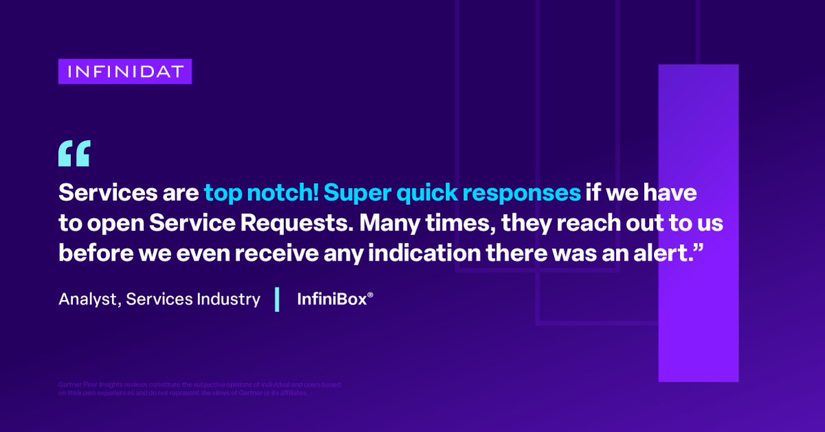 Our customers rave about the value Infinidat brings to their businesses! 🌟🌟🌟🌟🌟 Check out the @Gartner_Inc Peer Insights Reviews to see what all the buzz is about! 🚀 okt.to/ka1I6V