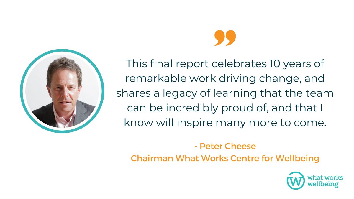 Our 10 year legacy report shares learnings, reflects on challenges, & sets the direction for current & future actors in the #wellbeing field. Take a look: whatworkswellbeing.org/resources/our-…