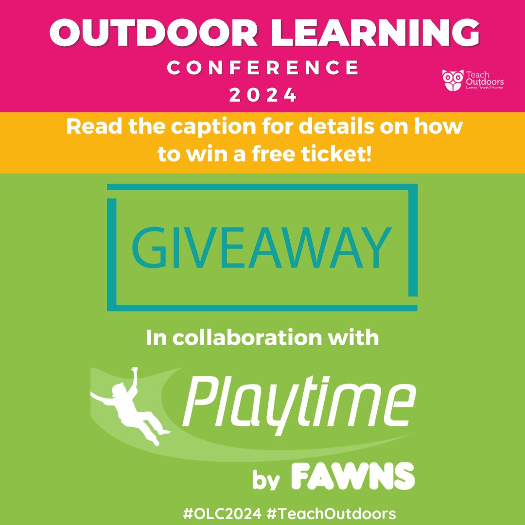 🌳 Giveaway Alert! 🌳 Win a FREE ticket to our Outdoor Learning Conference sponsored by @PlaytimeByFawns 🎟️ To enter, like, comment, and share our original post: facebook.com/teachoutdoors/… Don't miss out! #OutdoorEducation #Giveaway #PlaytimeByFawns #TeachOutdoors