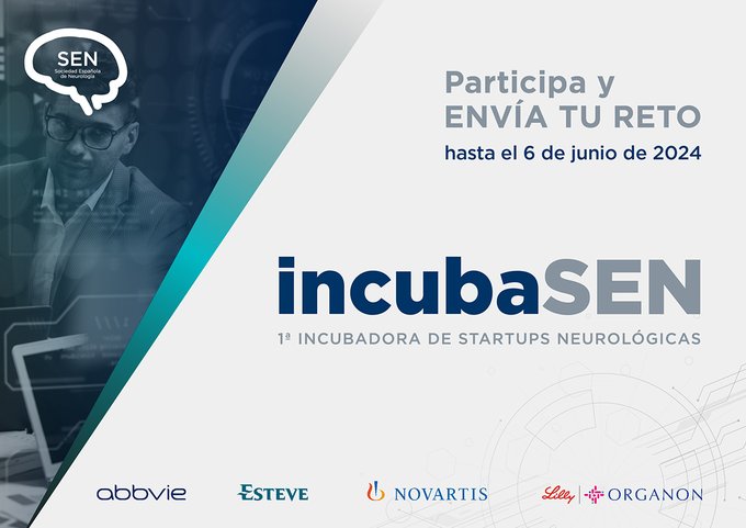 ¿Eres un socio de la @seneurologia interesado en #Innovación y #nuevastecnologías? ¡Participa en incubaSEN y envía tu reto! incubasen.es