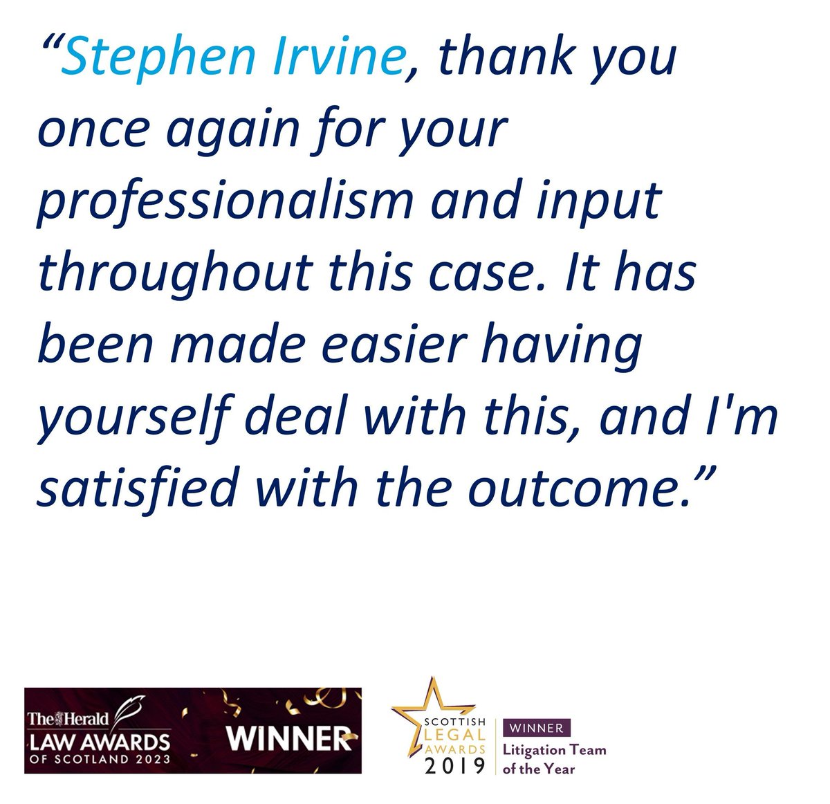 Outstanding feedback for our approachable, expert team from our clients on a consistent basis. Great service and results. Thanks Stephen! buff.ly/3dw7YO8 

#clientfeedback #clientservice #clientexperience #clientsatisfaction