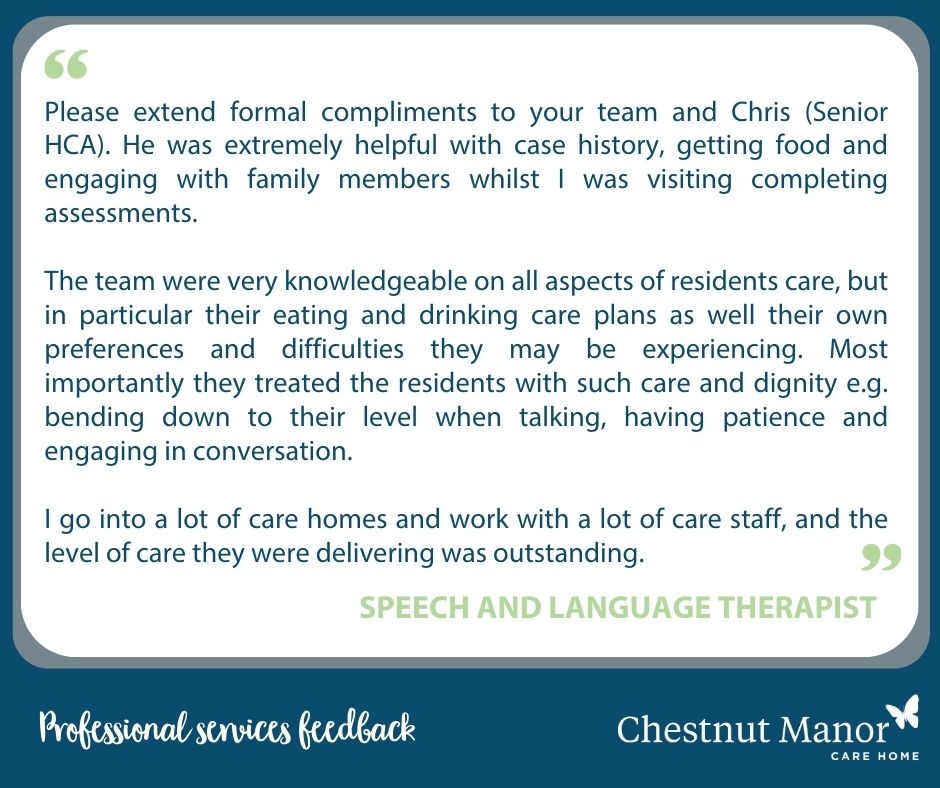 ⭐ Our teams are always grateful for feedback from all visitors, especially our esteemed colleagues within the industry. ⭐ #Westgatehealthcare #chestnutmanorcarehome #wanstead #professionalfeedback #Residentialcare #Nursingcare #Respitecare #Dementiacare #redbridge