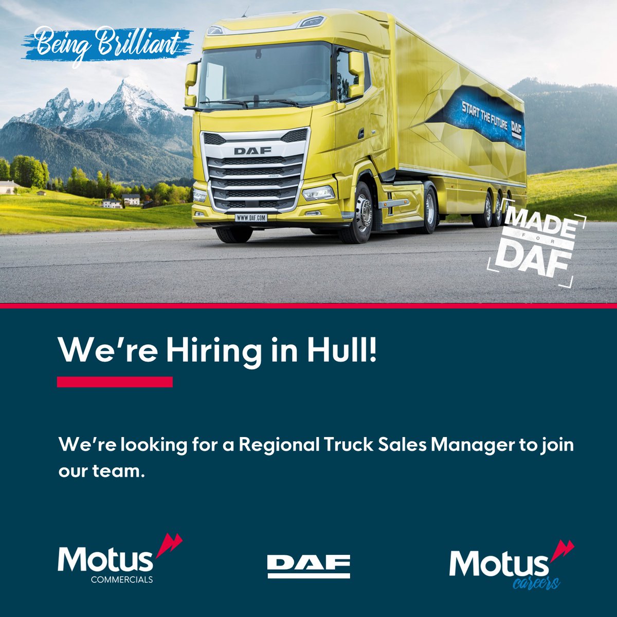 ⭐We're looking for a Regional Truck Sales Manager in Hull! ⭐ Text MOTUS HUL to 66777 Or email your CV to recruitment@motuscommercials.co.uk Find out more➡️ loom.ly/lZzQOnQ #Jobs #JobSearch #Hiring #Careers #Vacancy #MotusPeople #MotusCommercials