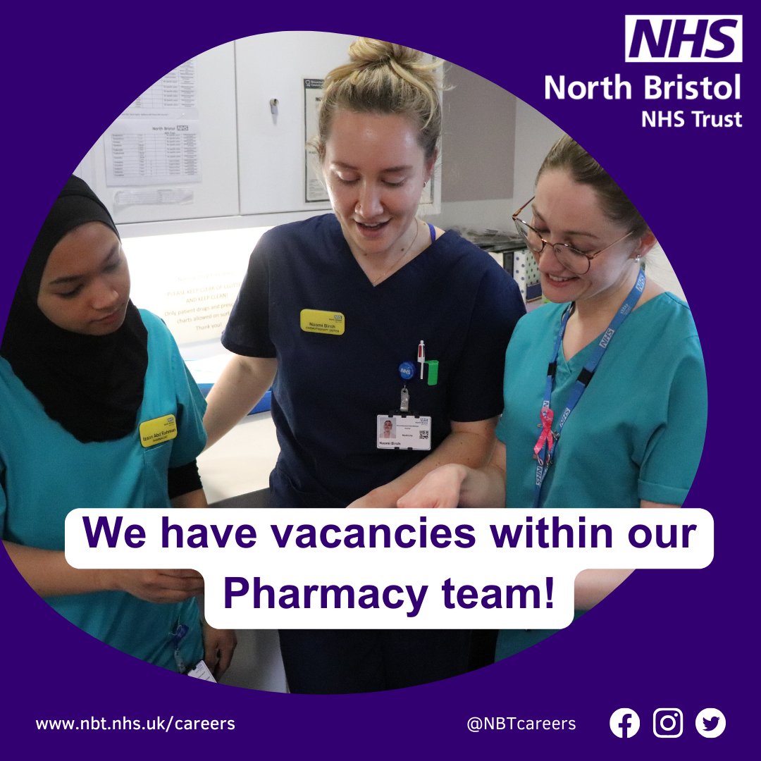 BFTCareers's tweet photo. 📢 Exciting Opportunities Alert! 📢

We have 2 Vacancies available within our pharmacy team! 

- Pre-Reg Trainee Pharmacy Technician 
https://t.co/jgkQjdMO5H

- Specialist Pharmacy Technician Clinical Trials 
https://t.co/YxYZuioWrJ

Find out more information and apply today! https://t.co/9QCM65ulvF