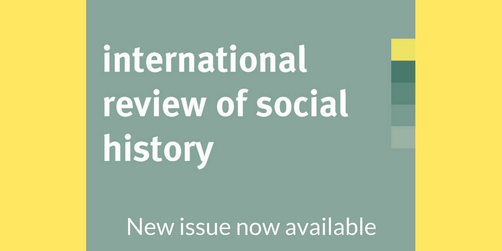 New issue of International Review of #SocialHistory now available
📚 cup.org/43tjfFU  

@IISG_Amsterdam #twitterstorians