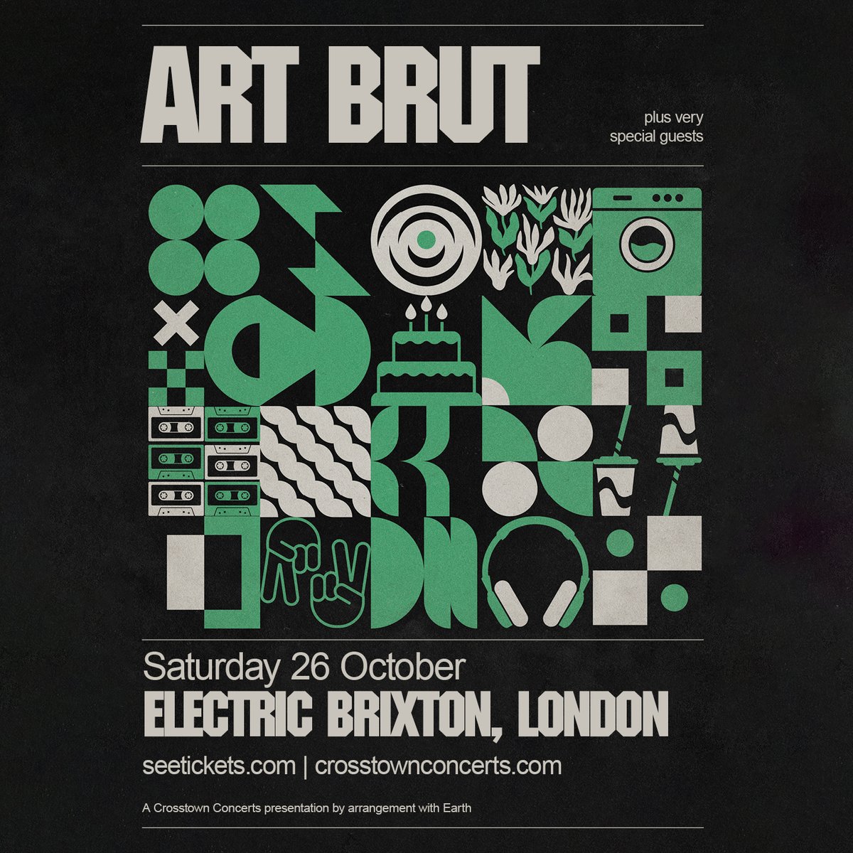 Tickets are on sale now for @Art_Brut_ at @electricbrixton London on Saturday 26th October. crosstownconcerts.seetickets.com/event/art-brut…