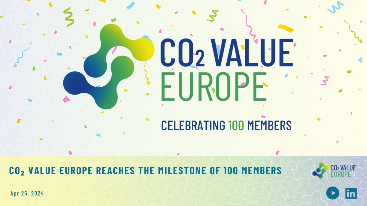 CO₂ Value Europe (@co2valueeu) on Twitter photo 🎉 CO₂ Value Europe reached the milestone of 100 members!
Our Board Chair <a href="/WalterEevers/">Walter Eevers</a> stated: "Reaching the milestone proves that our association has been supporting its diverse membership by being both a science-based policy and a knowledge hub."
👉 shorturl.at/gsEKZ. 🎉 CO₂ Value Europe reached the milestone of 100 members!
Our Board Chair <a href="/WalterEevers/">Walter Eevers</a> stated: "Reaching the milestone proves that our association has been supporting its diverse membership by being both a science-based policy and a knowledge hub."
👉 shorturl.at/gsEKZ.