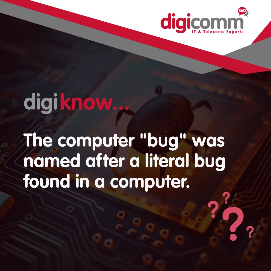 9th September 1945, Grace Hopper found a moth between the relays on the computer she was working on… At Digicomm, we work hard to keep all our customers protected with the latest antivirus protection. Safeguard your data, privacy, and peace of mind. Upgrade your defence today!