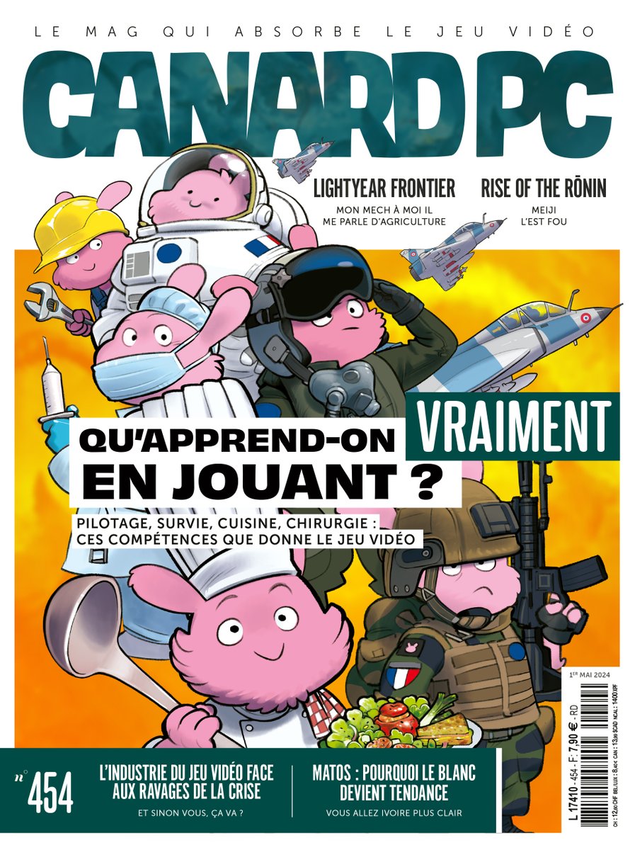 📰 Canard PC 454 est en kiosque !
Le numéro de la maturité ?
- L'apprentissage par le jeu
- La crise dans l'industrie 
- Des tests à foison pour guider vos lanternes
- Des lapins à croquer tout crus
boutique.canardpc.com/common/product…