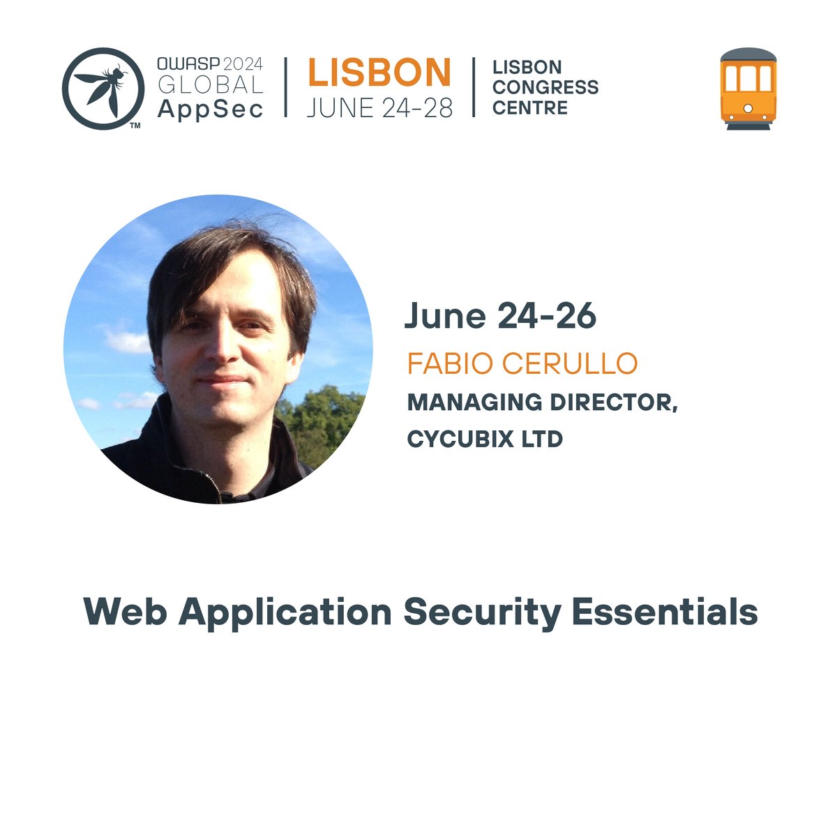 OWASP Global AppSec Lisbon, June 2024 Training sessions for #infosec professionals, led by industry leaders like @fcerullo of @CYCUBIX Reserve your spot! ⬇️ ecs.page.link/8R8JH #owasp #appsec #AI #cybersecurity #lisbon #portugal #networking #threatmodeling #training