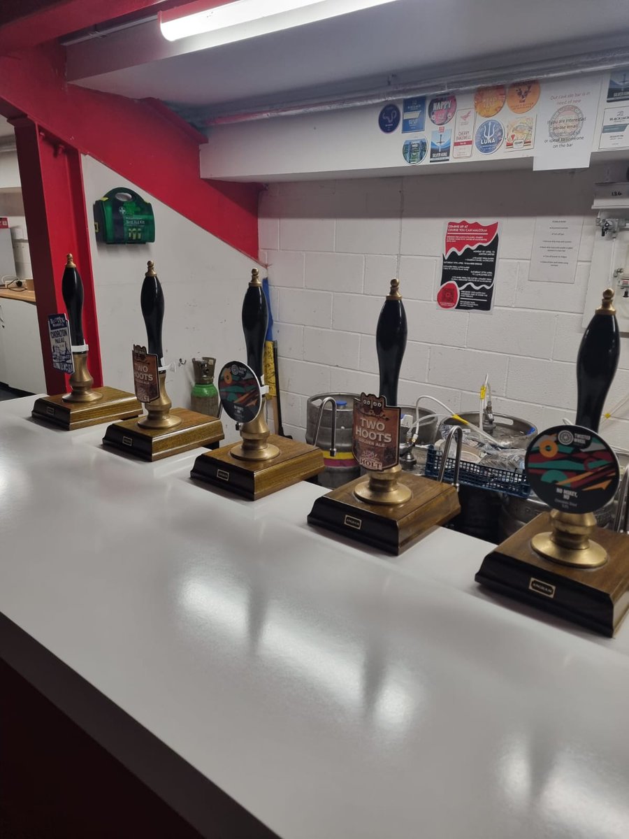 Tomorrow's #beer all set up and ready to go under the SMRE @FCUnitedMcr Special nod to @TwistedWheelBC 's No, Mikey, No. But also Let's Go with our stalwarts from @JosephHolt1849 and @BootlegBrewery_ @BootlegBrewCo