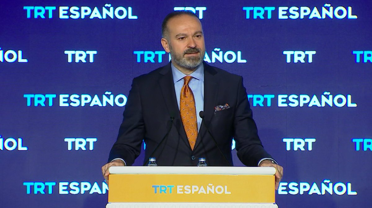 TRT-Generaldirektor Mehmet Zahid Sobacı zum Start von TRT Español:

- Sender läutet für uns eine neue Ära in Lateinamerika und Spanien ein
- Türkiye vertieft Beziehungen von Spanien bis Lateinamerika
- Stärkung der Beziehungen zu lokalen Rundfunkanstalten