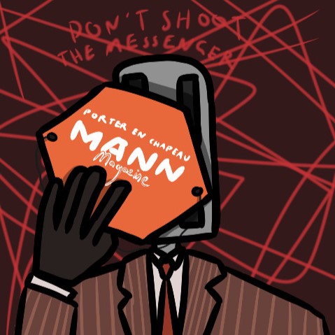 DON'T SHOOT THE MESSENGER* *unless he has a knife (credit to @artist_frida for the spy mask design)