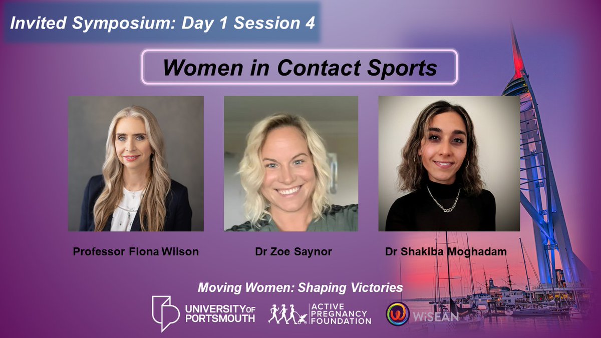 We're 2 months out from this year's conference and we're seriously excited about the line-up! Our first invited symposium will be: WOMEN IN CONTACT SPORTS @FionaWilsonf @Zoe_Saynor @ShakibaMoghadam Register:onlinestore.port.ac.uk/conferences-an… Keynotes & Symposia:bit.ly/4dgMP7B